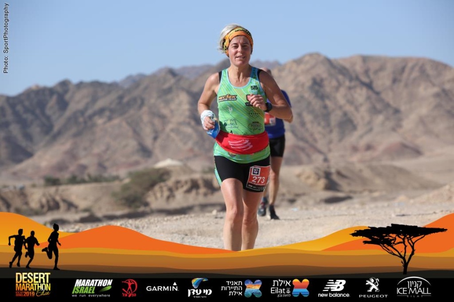 Berényi Ildikó az Eliat Desert maratonon